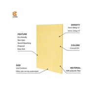 Geluidsabsorberende panelen van hoogwaardig polyester, effen PET akoestische panelen, polyester akoestische plafondpanelen voor kantoor