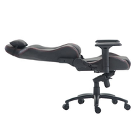 Chaise de jeu ergonomique de direction avec structure métallique, revêtement en tissu, hauteur réglable, coussin en mousse à mémoire de forme, accoudoirs 4D et support lombaire