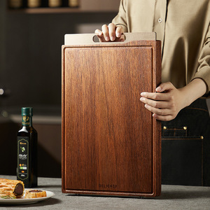 Delicacy Teak Cutting Board Large Size Anti Mold Antibacterial Solid Wood Kitchen Chopping Block Rectangle Shape - Product Image 1