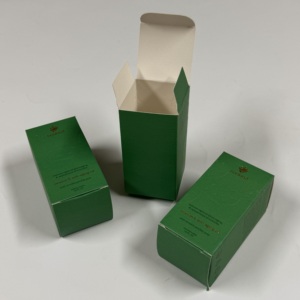 Boîte en papier texturé en <span class=keywords><strong>lin</strong></span> avec logo en feuille d'or boîtes d'emballage cosmétique boîtes à cosmétiques à motif <span class=keywords><strong>de</strong></span> gaufrage - Product Image 4
