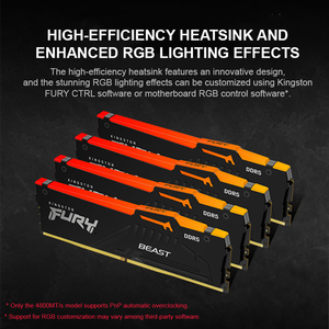 Memoria de Escritorio DDR5 Fruy Beast RGB Negra de 6000Mhz C30 16GBx2 en Stock - Product Image 2