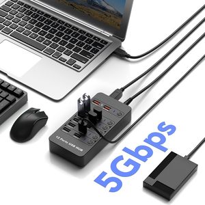 Powered <span class=keywords><strong>USB</strong></span> hub12 cổng <span class=keywords><strong>USB</strong></span> trung tâm dữ liệu Splitter với 4 cổng <span class=keywords><strong>USB</strong></span> 3.0, 2 sạc cổng, 6 <span class=keywords><strong>USB</strong></span> 2.0 đa sạc cổng Dock - Product Image 2