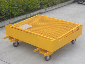 כלוב בטיחות לפלטפורמת עבודה במלגזה מפלדת פחמן עמידה, בעל קיבולת של 300 ק\"ג, ציפוי אבקה לתחזוקה מוגבהת ובטוחה - Product Image 4