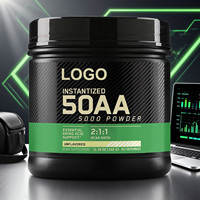 Poudre de BCAA Marque Blanche OEM ODM 5000 Acides Aminés Rapport BCAA 2:1:1 Sans Arôme Adulte Certifié GMP HACCP Gestion Énergétique 345g