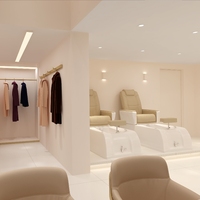 M & S Ensemble complet personnalisé pour salon de manucure et de manucure, salon de coiffure de luxe, design d'intérieur de magasin d'ongles, meubles de vitrine pour magasin d'ongles à vendre