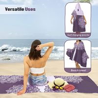 Toalla de microfibra personalizada para adultos, poncho con capucha, toalla de playa, bata cambiante para nadar, surf