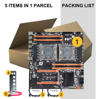 NOUVELLE Carte mère double processeur prenant en charge XEON E5 V3 V4 Quad Channel 8X DDR4 RAM 2X M.2 SSD 8X SATA3.0 X99 Carte mère double processeur
