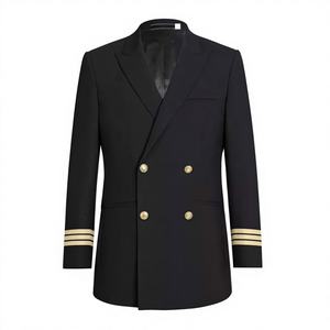 Desain Baru Setelan Pilot Pria <span class=keywords><strong>2</strong></span> Potong Lengan Pendek Seragam Maskapai Celana Nyaman+Jas untuk Pramugari - Product Image 3