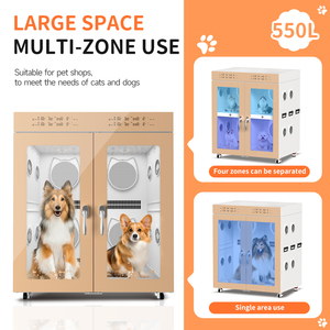 Scatola essiccatore per animali in acciaio inossidabile 4 scomparti di controllo indipendenti Soft Safe automatico con <span class=keywords><strong>cani</strong></span> di grossa taglia 60kg cura gatti