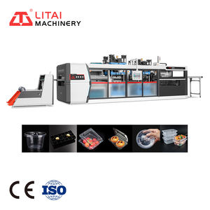 Vollautomatische <span class=keywords><strong>3</strong></span>-Stationen PP & HIPS Kunststoff-Lebensmittel-Eierkarton Thermoform-Pumpmaschine mit Touchscreen-Steuerung Produktionslinie - Product Image 2
