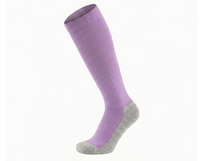 Chaussettes de ski OEM personnalisées en gros, mélange de laine thermique, hauteur genou, rembourrées, anti-humidité, pour jeunes, hommes et femmes, sports d'hiver