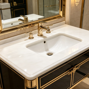 Mármol Blanco Pulido Moderno de Primera Calidad, Losa Grande, Impermeable, Ecológico, 1 Año de Garantía, para Pisos, Baños, Escaleras y Vestíbulos - Product Image 3