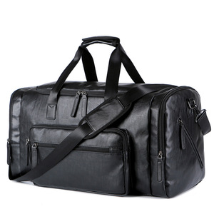 Bolsa de Lona Unisex de PU con Cierre de Cremallera, Bolso de Viaje Cruzado de Gran Tamaño para Viajes de Negocios y Almacenamiento en Dormitorios Estudiantiles - Product Image 1