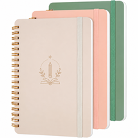 Carnet à spirale élastique A5 avec logo personnalisé, 70 feuilles lignées, journal d'écriture pour le bureau, les étudiants, l'école, fournitures cadeaux