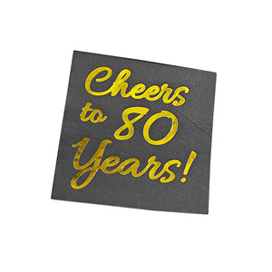 Gold-stamped birthday <b>paper</b> napkins, high-end disposable <b>paper</b> napkins for hotels, restaurants, celebrations, and - Product Image 5