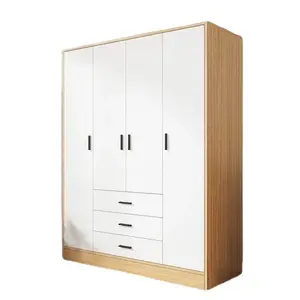 Guarda-roupa casa quarto madeira maciça minimalista montagem de duas portas guarda-roupa moderno minimalista armazenamento organizador guarda-roupa infantil