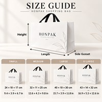 Sac de shopping en papier horizontal de grande taille HONPAK, sac d'emballage personnalisé pour vêtements avec poignée en ruban pour les magasins de vêtements