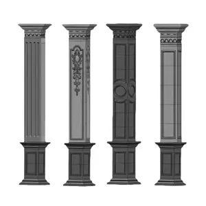 Pilar de la casa romana, columna de plástico cuadrada, diseño de molde para fundición de hormigón