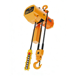 รอกโซ่ไฟฟ้า 4400 ปอนด์ 2 ตัน รอกยกอุตสาหกรรม 2T พร้อมตะขอ ความเร็วเดี่ยว/คู่ สำหรับคลังสินค้า โรงงาน เครนเหนือศีรษะ - Product Image 2
