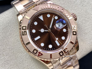 Bracelet de montre en acier inoxydable et acier plaqué or, bleu glacé super résistant, pour montre mécanique homme - Product Image 1