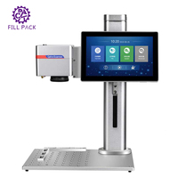 Machine d'impression laser de bureau 20W pour le marquage de la date et du code de lot sur les cartons et les bouteilles de vin