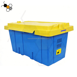 Equipo <span class=keywords><strong>de</strong></span> Apicultura, Caja <span class=keywords><strong>de</strong></span> Transporte <span class=keywords><strong>de</strong></span> Abejas <span class=keywords><strong>de</strong></span> Plástico Azul y Amarillo, Compatible con Marcos Langstroth, British National y Dadant - Product Image 3