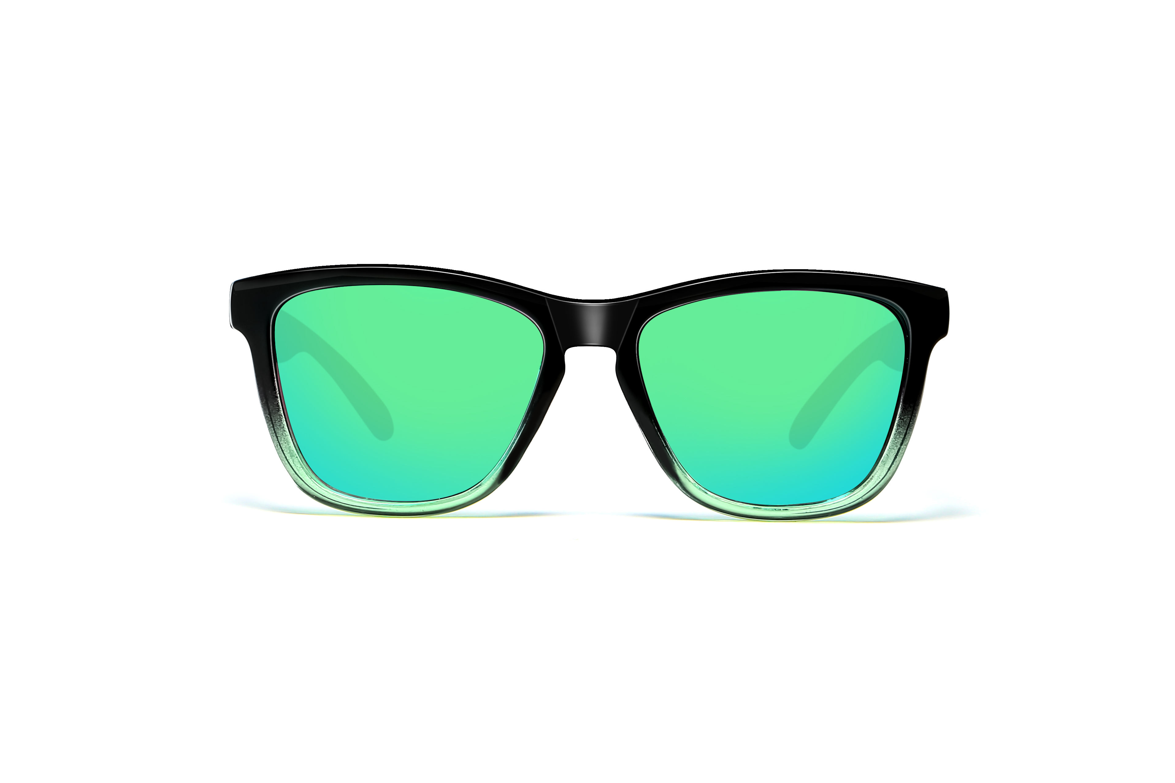 Gradient Black Frame Green Mercury
