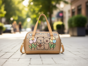 Kabibala Cartoon Print Handbag Long Strap Casual <b>Tote</b> Women Daily Use Microfiber Synthetic Leather - Product Image 2