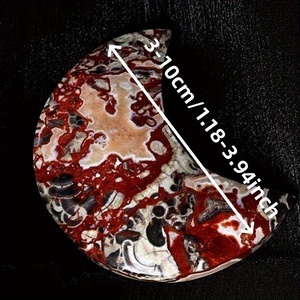 Ornement de lune en agate naturelle poli à la main, pendentif de lune en cristal porte-bonheur, bijoux DIY, décoration d'intérieur, artisanat, vente en gros pour cadeau - Product Image 4