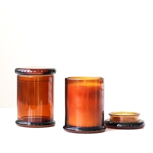 Bocaux à bougie en verre vide transparent 2.75 oz 8 onces 12 fl.oz Pot à bougie en verre Elite avec couvercle en verre pour <span class=keywords><strong>les</strong></span> déractions à la maison - Product Image 3