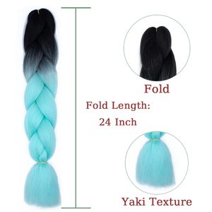 Vente en gros 24 pouces Ombre Jumbo Crochet Tresses Extensions de cheveux 100g Cheveux synthétiques Utile et habile pour les femmes et les filles - Product Image 4