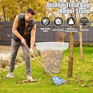 JH-Mech-<span class=keywords><strong>Support</strong></span> pour sac poubelle d'extérieur, cadre de <span class=keywords><strong>support</strong></span>, multi-usage, portable, facile à assembler, grand <span class=keywords><strong>support</strong></span> pour sac poubelle en métal avec <span class=keywords><strong>couvercle</strong></span> - Product Image 2