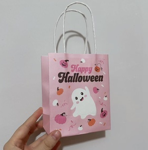 Hồng phấn hồng tùy chỉnh vàng dập nổi logo nâng 3D với ruy băng nơ quà tặng bao bì túi giấy - Product Image 6