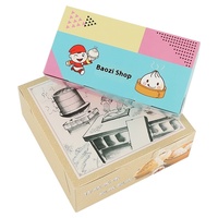 Livraison gratuite boîte d'emballage à emporter de petit pain traditionnel chinois boîte de papier jetable pour petit pain cuit à la vapeur Xiaolongbao Sushi UV