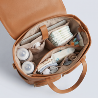 Sac à langer en cuir véritable, sac fourre-tout pour maman, organiseur pour bébé, grande capacité, multi-poches, porte-bouteille, voyage, allaitement, personnalisé