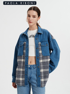 Chaqueta vaquera de manga larga a cuadros con botones, abrigo informal de invierno para mujer, ¡gran oferta! - Product Image 3
