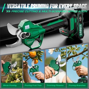 21V Lithium Cordless Rechargeable Brushless <strong>Electric</strong> <strong>Secateurs</strong> 30mm Titanium Blade Safety Pruning Shears for Orchard Pruning - Product Image 4