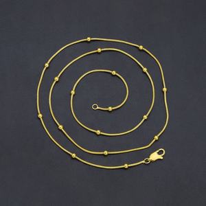 JXX Supply Dubai 60cm Brass Chain <b>Bracelet</b> Necklace Long 24k Gold Plated Fashion Jewelry for Women and <b>Men</b> for Gift - Product Image 3