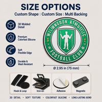 Écussons personnalisés pour vêtements de travail, logo en silicone, badge 3D, étiquette de marque en relief pour uniforme, veste, gilet, image de marque professionnelle
