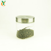 Conteneur alimentaire en verre écologique de 800 ml avec couvercle à vis pour la conservation de la fraîcheur du sucre, des biscuits, du café et des produits de cuisine - Vente en gros