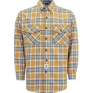 Autumn winter FR clothing NFPA2112 FRC industrial safety shirt fire retardant 9.5OZ CAT 2 flame resistant flannel plaid shirts