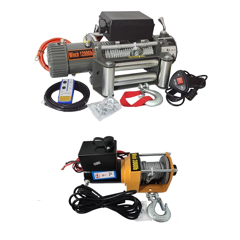 Treuil 12v 9500lbs Oem 4x4 vente en gros 9500lbs avec corde synthétique 4x4 accessoires tout-terrain treuil électrique