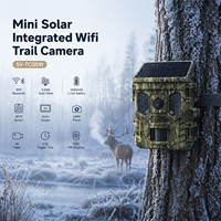 Verborgen camera op zonne-energie WiFi 4K 64MP CMOS-sensor Dubbele voeding 90Ft PIR-trigger 2-inch scherm Weerbestendige IP66-camera