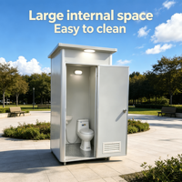 Toilettes portables abordables en panneaux sandwich d'acier avec lavabo pour le camping et l'agriculture