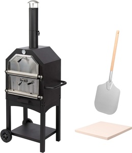 Griglia a Carbone per Esterni con Camino, Forno per Pizza a <span class=keywords><strong>Legna</strong></span> per Patio e Giardino - Product Image 1