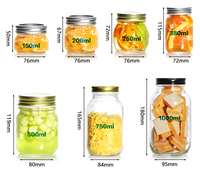 Tarro de Vidrio Resistente al Calor de 1oz, 12oz, 16oz, 32oz, 14oz, para Conservas y Mermeladas, Precio Económico