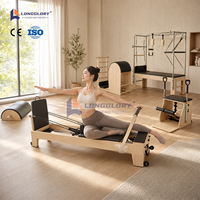 Equipo de Pilates para Moldear el Cuerpo: Reformers de Madera de Arce, Cadillac, Silla Wunda, Ladder Barrel, Corrector Spin para Gimnasio en Casa