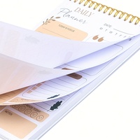 Planificateur quotidien en spirale avec calendrier horaire bloc-notes esthétique de liste de tâches pour l'organisation du bureau et la gestion des tâches