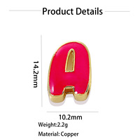 Breloques Lettres Alphabet Colorées SongYi avec Cordon Tressé pour Bijoux et Accessoires de Mode Personnalisés