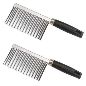 Coupe-frites en acier inoxydable, ensemble de 2 pièces, outil de cuisine pour légumes, facile à nettoyer, lavage à la main uniquement - Product Image 3